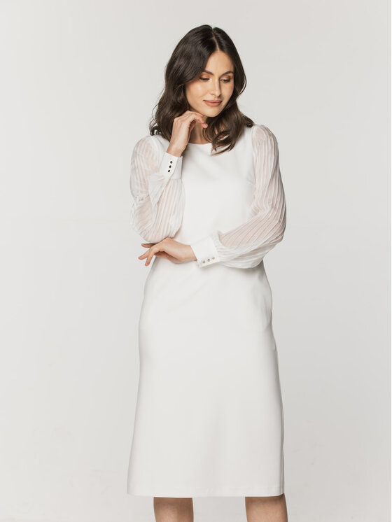 Willsoor Willsoor Sukienka codzienna 67675 Biały A-Line Fit