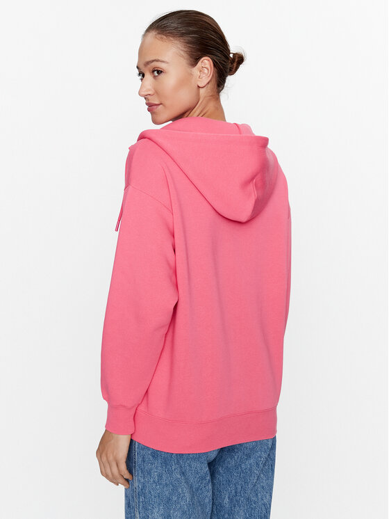Champion Champion Суитшърт Hooded Half Zip Sweatshirt 116581 Розов Oversize
