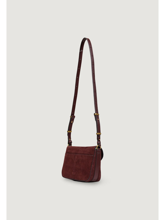 PINKO PINKO Torebka LOVE SATCHEL MINI SUEDE Brązowy