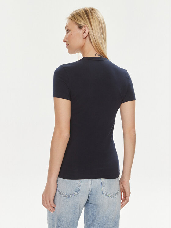 Lacoste Lacoste T-shirt TF7218 Tamnoplava Slim Fit