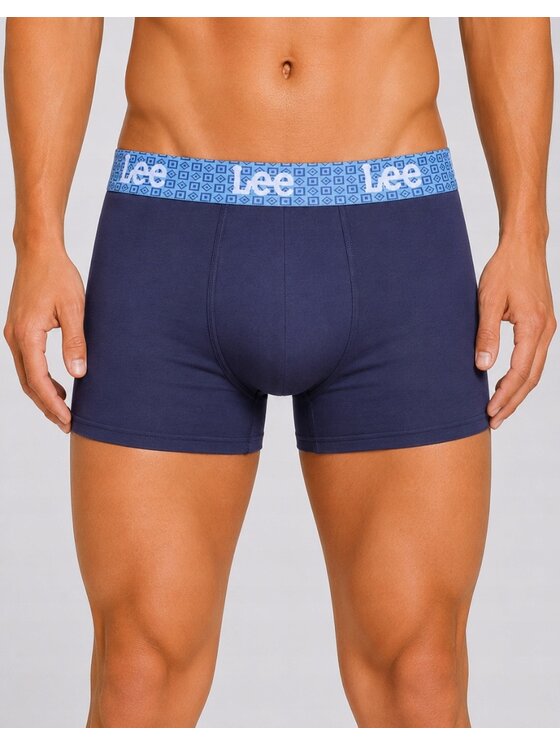 Lee Lee Bokserki Laver 3 Pack Cotton Elastane Trunks Czarny