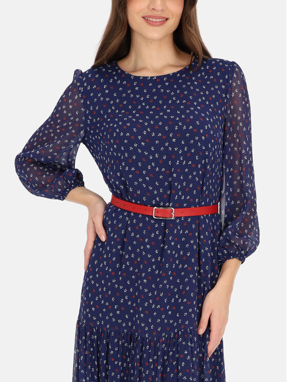 Potis & Verso Potis & Verso Sukienka wieczorowa Sara Granatowy Regular Fit