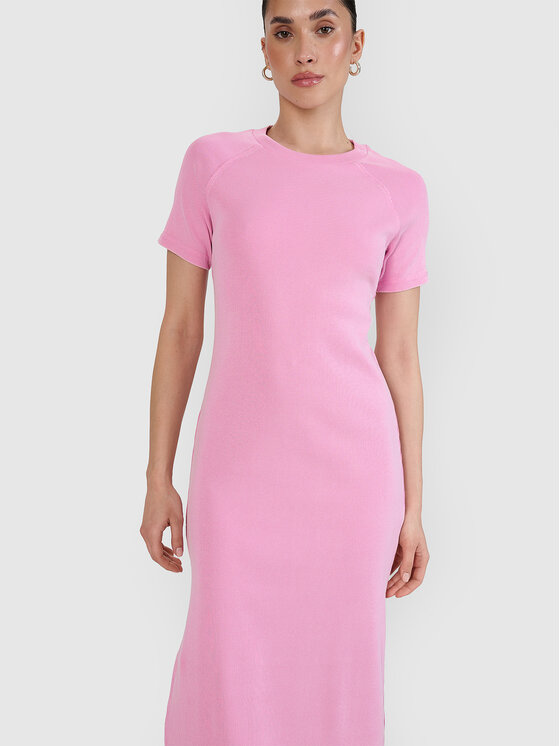 4F 4F Sukienka letnia MIDSHOP TEXTILE Różowy Slim Fit