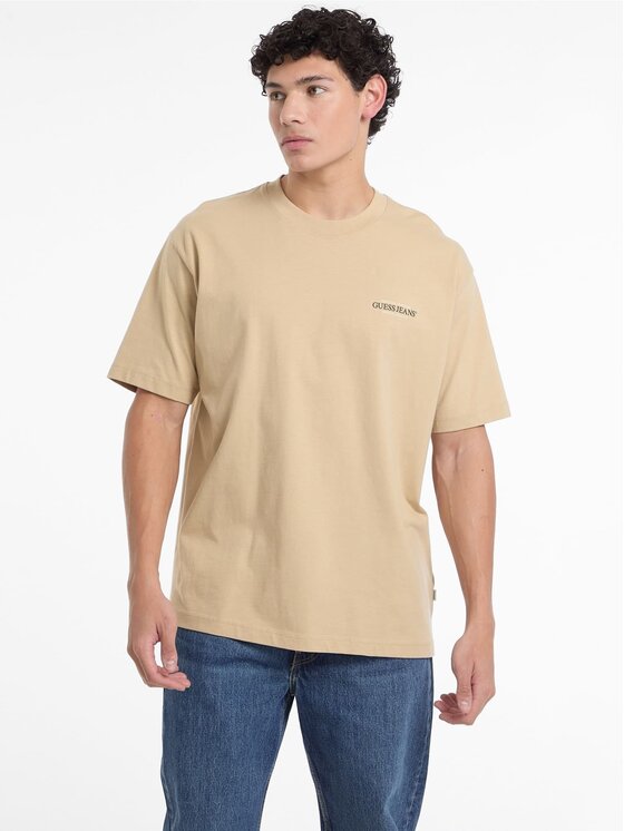 Guess Jeans Guess Jeans T-shirt 168449 Beige Classic Fit