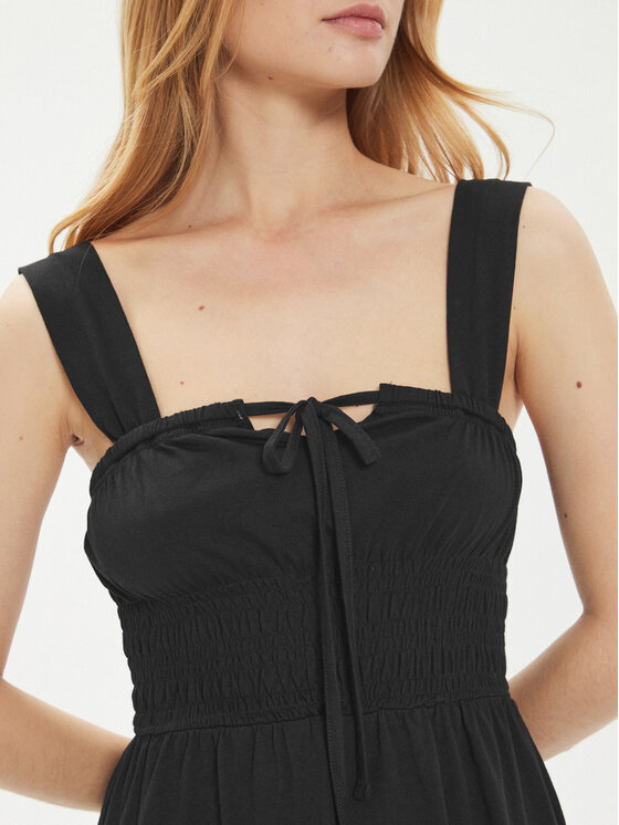 Brave Soul Brave Soul Sommerkleid LDRJ-627WINONA Schwarz Straight Fit