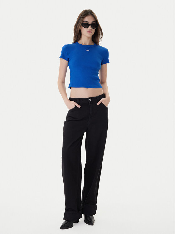 HUGO Hugo T-Shirt Baby 50510749 Modrá Slim Fit