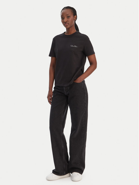 Calvin Klein Jeans Calvin Klein Jeans Тишърт LV047E809G Черен Classic Fit