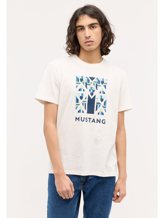 Mustang Mustang T-shirt AUSTIN Beige Regular Fit