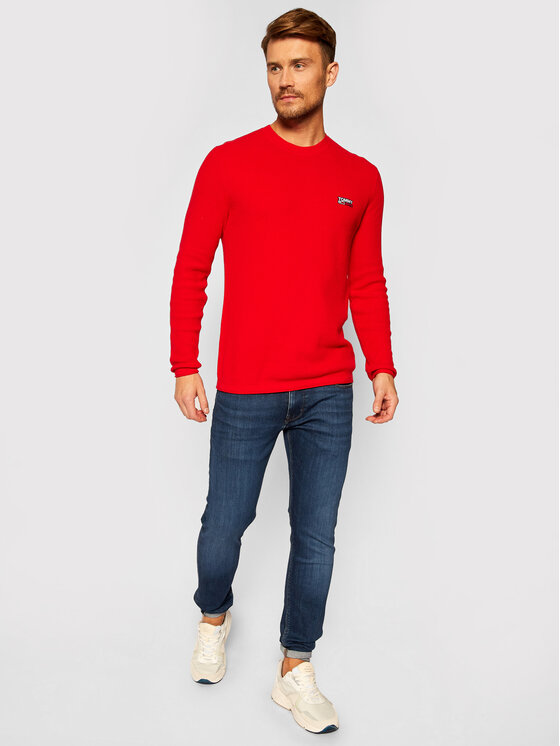 Tommy Jeans Tommy Jeans Pull Corp Logo DM0DM09468 Rouge Regular Fit