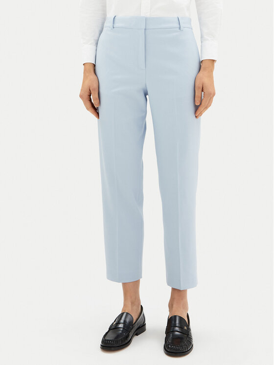 Tommy Hilfiger Tommy Hilfiger Kalhoty z materiálu Core WW0WW39723 Světle modrá Straight Fit