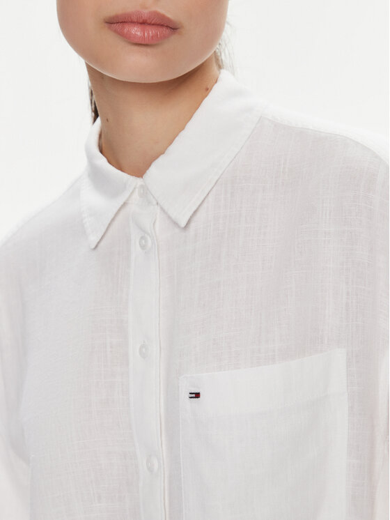 Tommy Jeans Tommy Jeans Košile DW0DW17987 Bílá Relaxed Fit