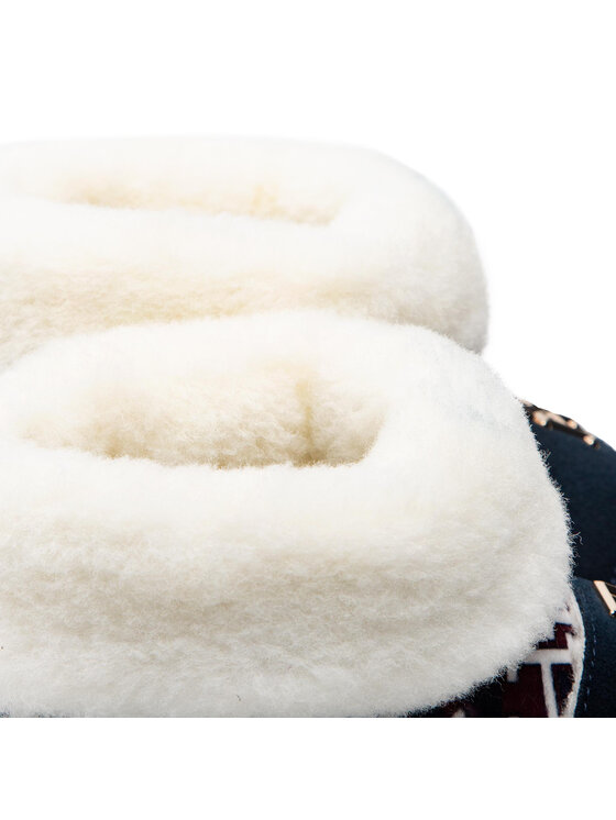 Tommy Hilfiger Tommy Hilfiger Kapcie Monogram FW0FW06717 Granatowy