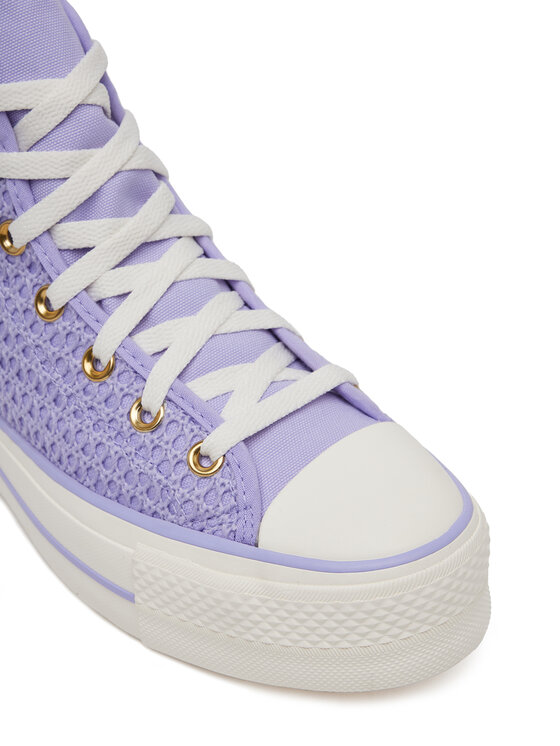 Converse Converse Trampki Chuck Taylor All Star Lift Platform Knit Kadın Mor A13644C Fioletowy