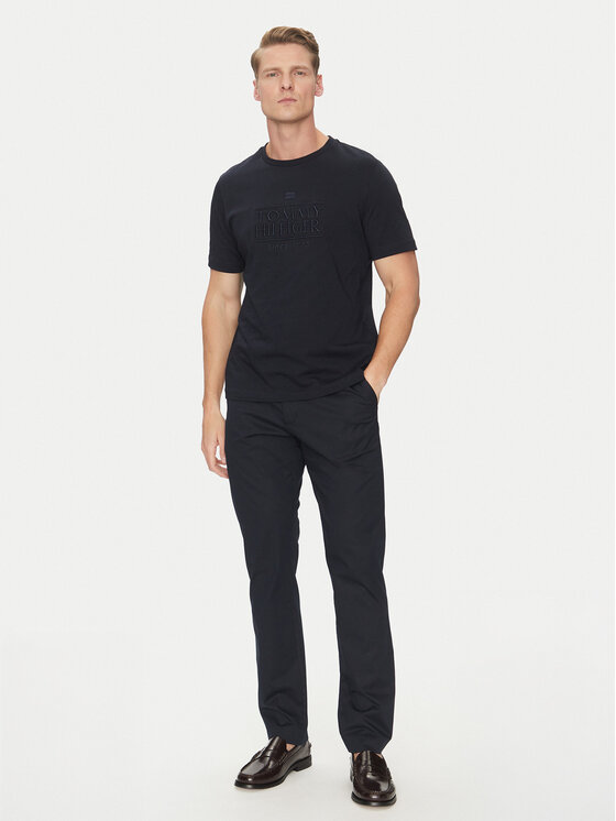 Tommy Hilfiger Tommy Hilfiger Chino kalhoty Denton MW0MW38863 Tmavomodrá Slim Fit