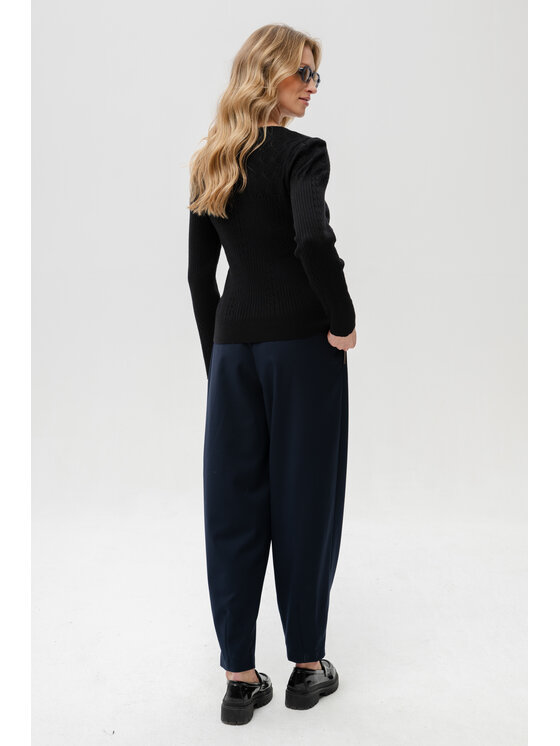 blue shadow blue shadow Spodnie materiałowe Carli Granatowy Regular Fit