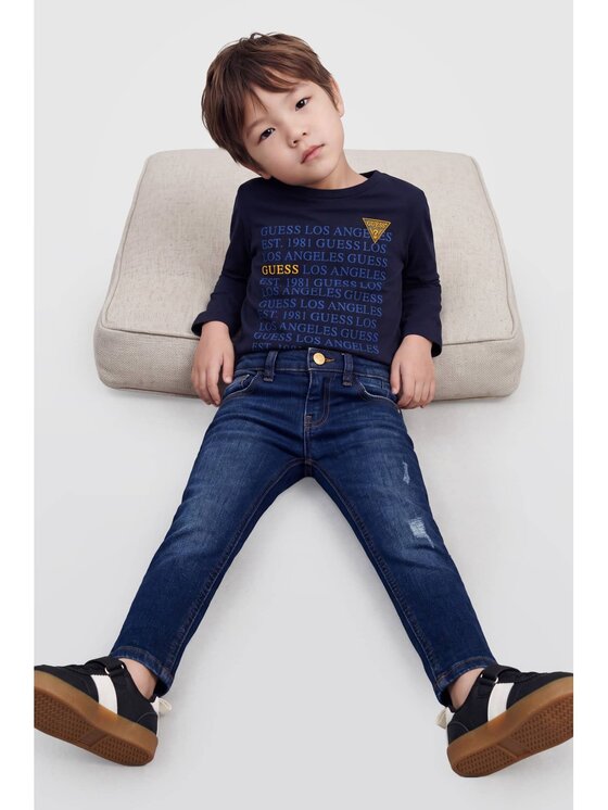 Guess Kids Guess Kids T-Shirt 185388 Niebieski Classic Fit