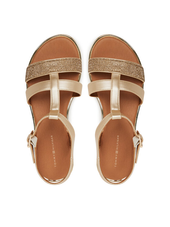 Tommy Hilfiger Tommy Hilfiger Sandały T3A2-33781-1372 S Złoty