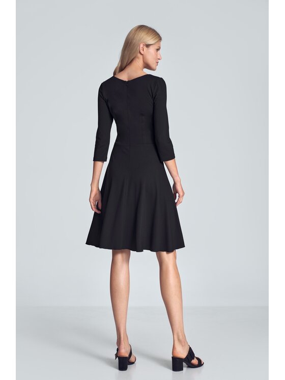 FIGL FIGL Sukienka M709 Czarny Regular Fit