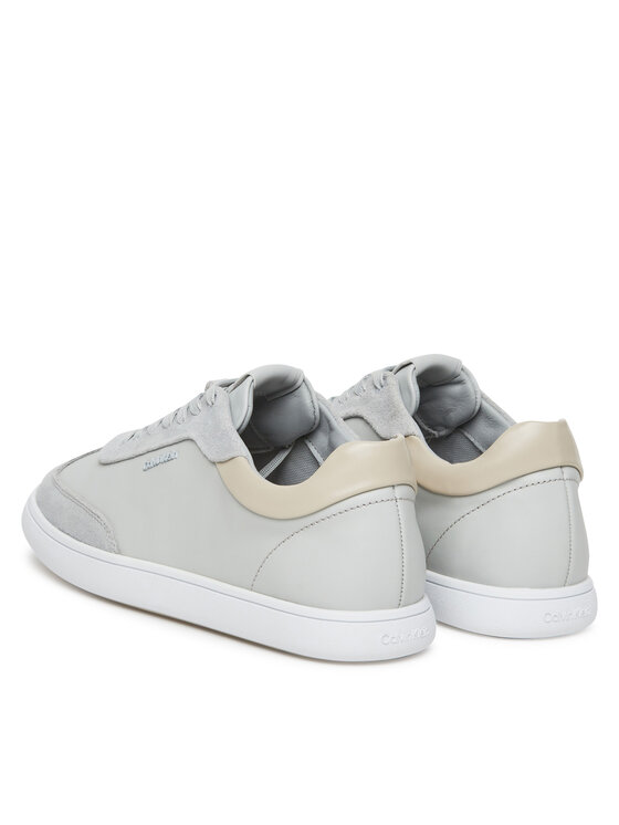 Calvin Klein Calvin Klein Sneakersy Cupsole Lace Up - Lth Sue Mix HW0HW02435 Szary