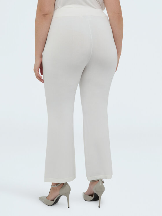 Fiorella Rubino Fiorella Rubino Pantaloni di tessuto P626L002327N011 Bianco Flare Fit