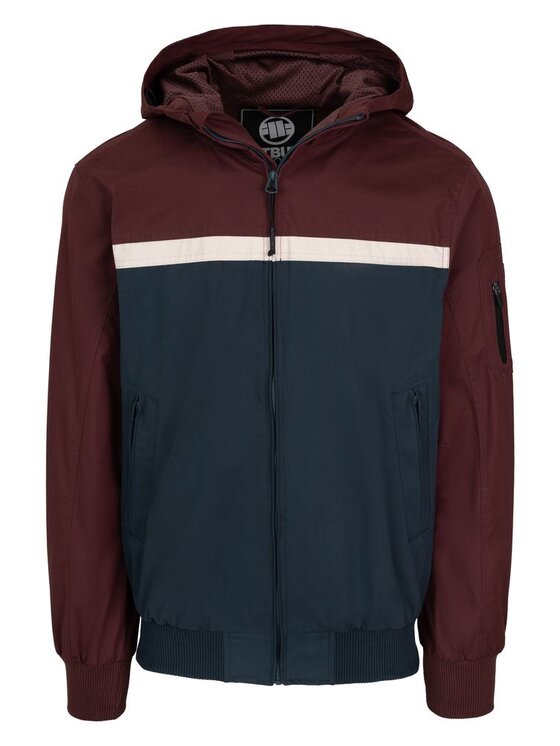 PITBULL PITBULL Kurtka przejściowa Kurtka przejściowa męska z kapturem 2 Color Longwood XXL Granatowy Regular Fit