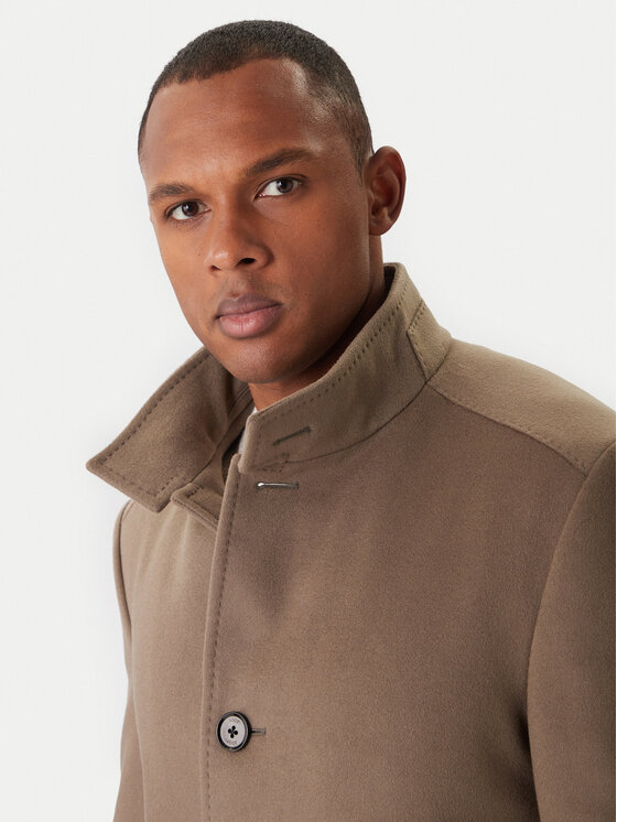 JOOP! JOOP! Vlnený kabát 17 JC-21Maron 30044311 Kaki Regular Fit