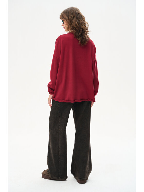 blue shadow blue shadow Sweter Kety Czerwony Regular Fit