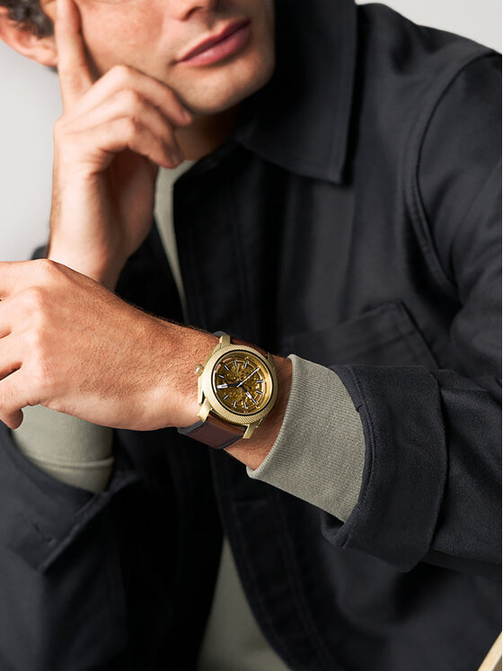 Fossil Fossil Ρολόι Machine ME3278 Καφέ