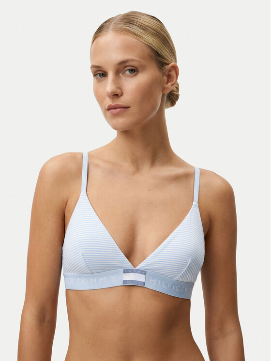 Tommy Hilfiger Tommy Hilfiger Trikotni nedrček UW0UW06580 Svetlo modra