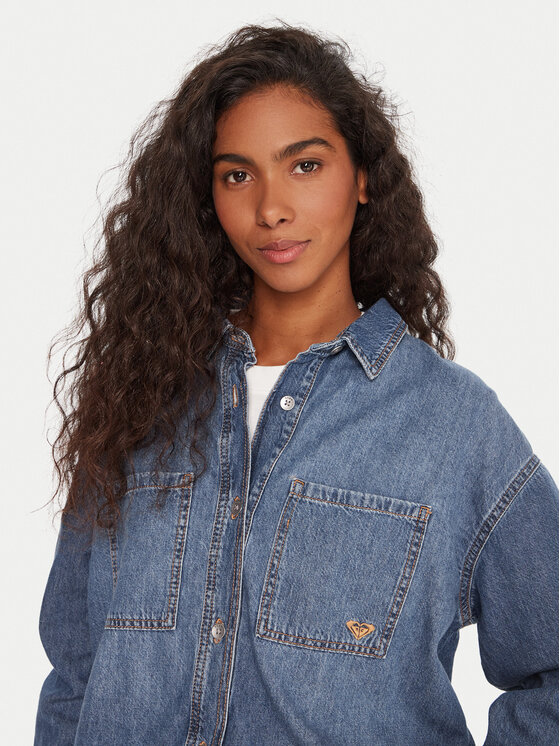 Roxy Roxy Jeanshemd Another Reflect ERJWT03704 Blau Regular Fit
