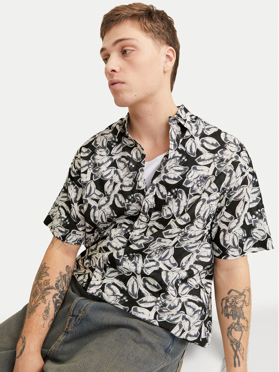 Jack & Jones Jack & Jones Koszula Joshua 12271089 Czarny Wide Fit