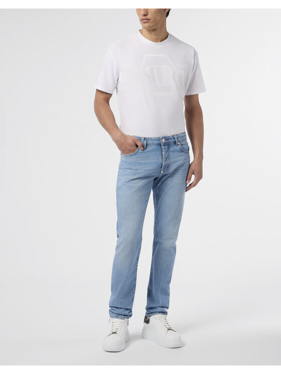PHILIPP PLEIN PHILIPP PLEIN Jeansy 30026 Niebieski Straight Fit