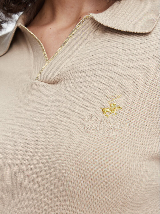 Beverly Hills Polo Club Beverly Hills Polo Club Polo marškinėliai P-SS26W-M550273 Smėlio Regular Fit
