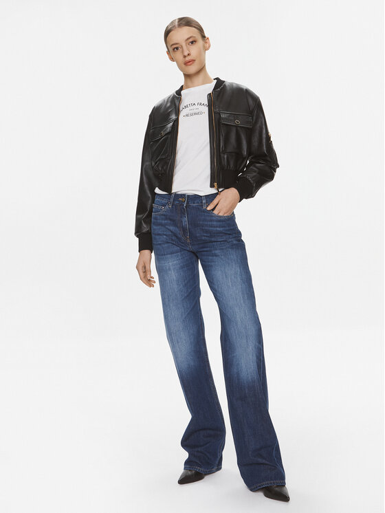 Elisabetta Franchi Elisabetta Franchi Jeansy PJ-47I-41E2-V320 Niebieski Straight Fit