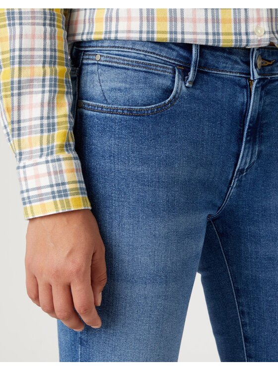 Wrangler Wrangler Jeansy SKINNY Niebieski Skinny Fit