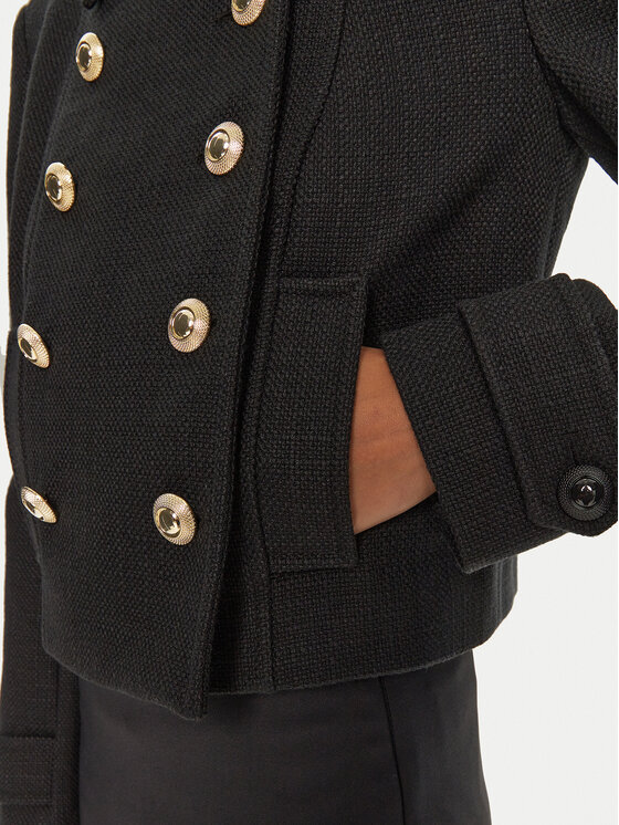 Babylon Babylon Płaszcz przejściowy E00287 Czarny Regular Fit