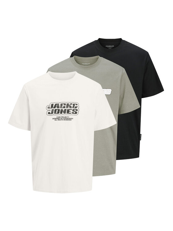 Jack&Jones Jack&Jones Set od 3 majice 12284772 Šarena Regular Fit