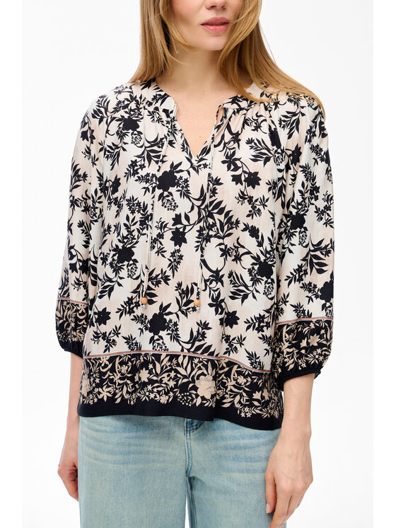 blue shadow blue shadow Bluzka Nori Czarny Regular Fit