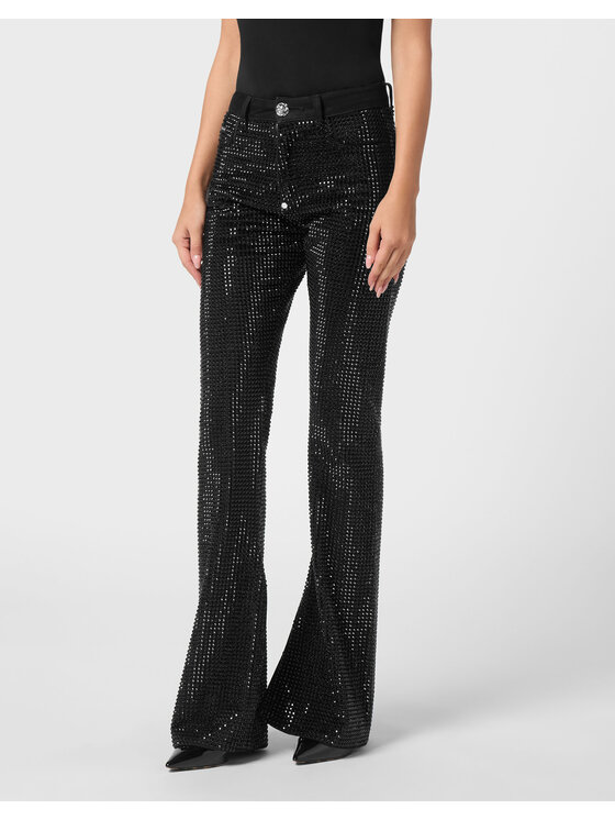 PHILIPP PLEIN PHILIPP PLEIN Jeansy 21669 Czarny Flare Fit
