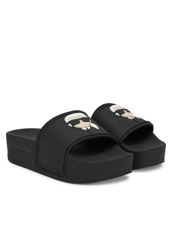 KARL LAGERFELD KARL LAGERFELD Παντόφλες Kondo Maxi KL80805A Μαύρο