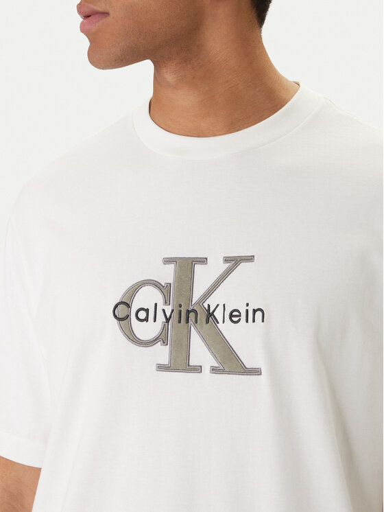 Calvin Klein Jeans Calvin Klein Jeans T-Shirt Monologo Graphic LV04RE815G Bílá Regular Fit