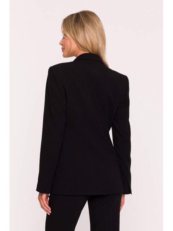 Stylove Stylove Marynarka S417 Czarny A-Line Fit