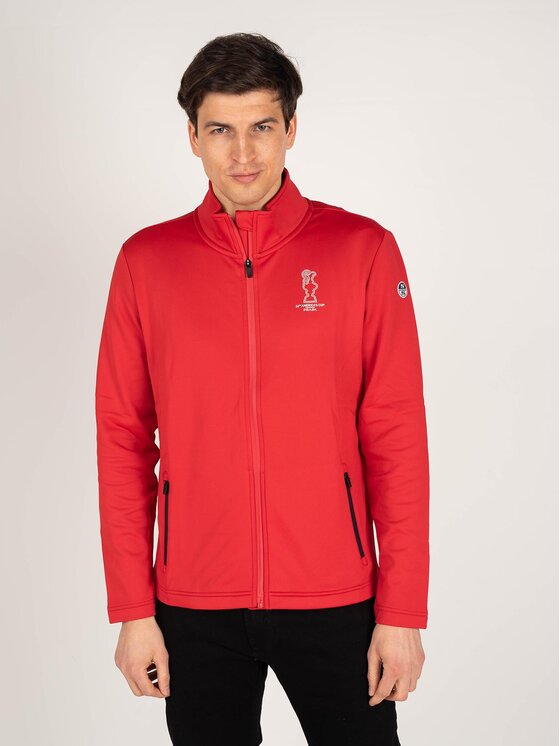 North Sails North Sails Felpa 45 1000 000 | Cowes Full Zip Rosso Regular Fit
