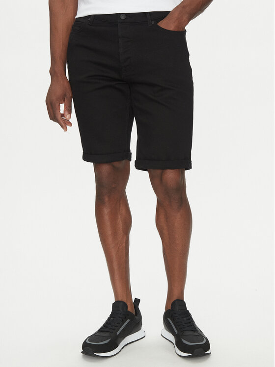 HUGO Pantaloncini di jeans 50537718 Nero Regular Fit, taglia : 32
