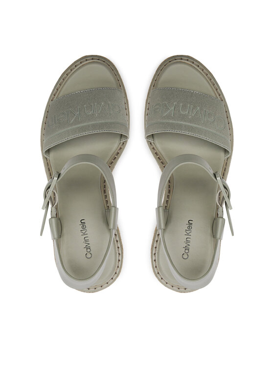 Calvin Klein Calvin Klein Espadryle Wedge Sandal 70 He HW0HW02050 Szary