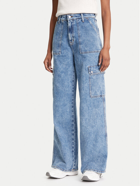 Tommy Jeans Tommy Jeans Blugi Claire DW0DW20479 Albastru Wide Leg