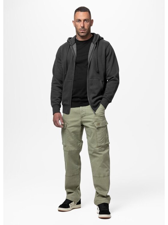 PITBULL PITBULL Bluza Washed HACKETT Szary Regular Fit