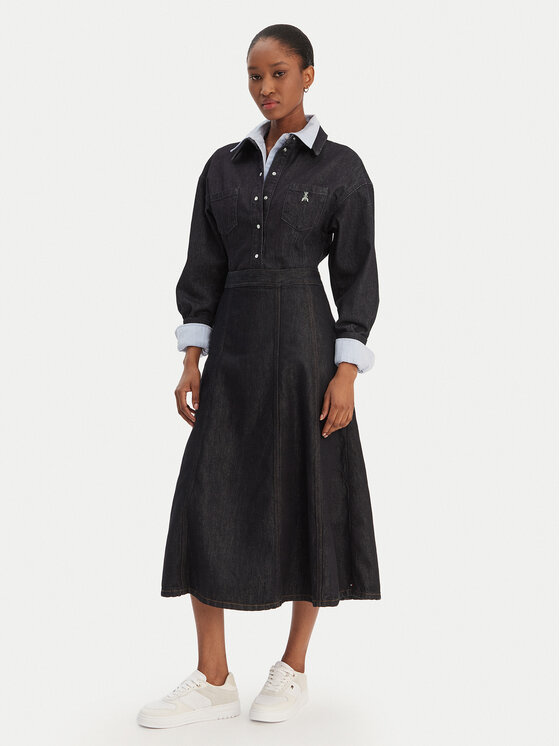 Tommy Hilfiger Tommy Hilfiger Gonna di jeans WW0WW47730 Blu scuro Regular Fit