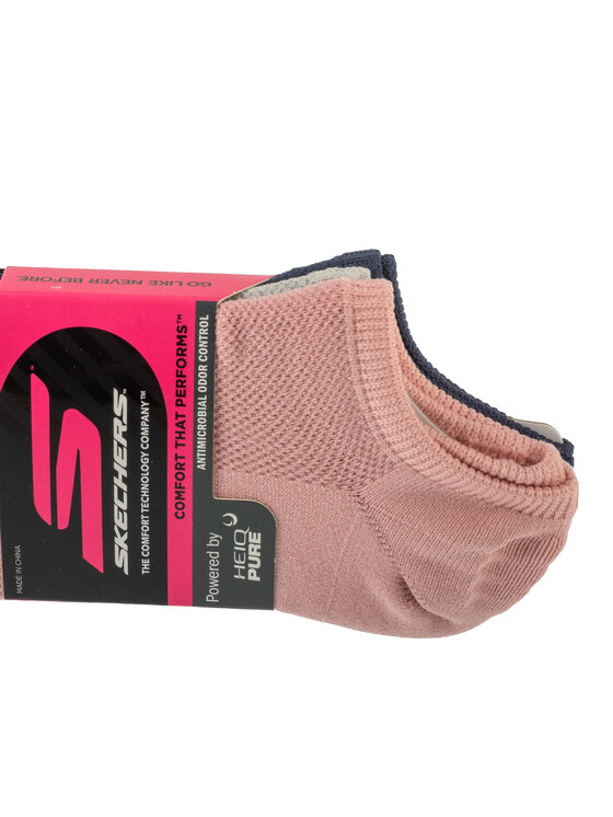 Skechers Skechers Calzini corti 3pk Womens Microfiber Non Terry No Show Multicolore
