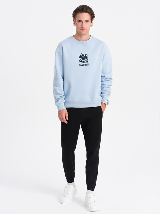 Ombre Ombre Spodnie dresowe OM-PASK-0143 Czarny Carrot Fit